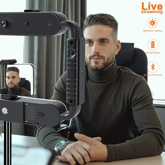 GVM Great Video Maker LED Ring Light 5600K Selfie Light, Smartphone Video Rig & - Image 13