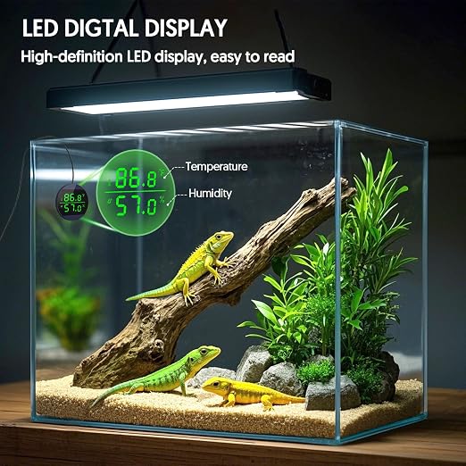 QZQ Reptile Thermometer and Humidity Gauge, LED Digital Thermometer Hydrometer - Image 3
