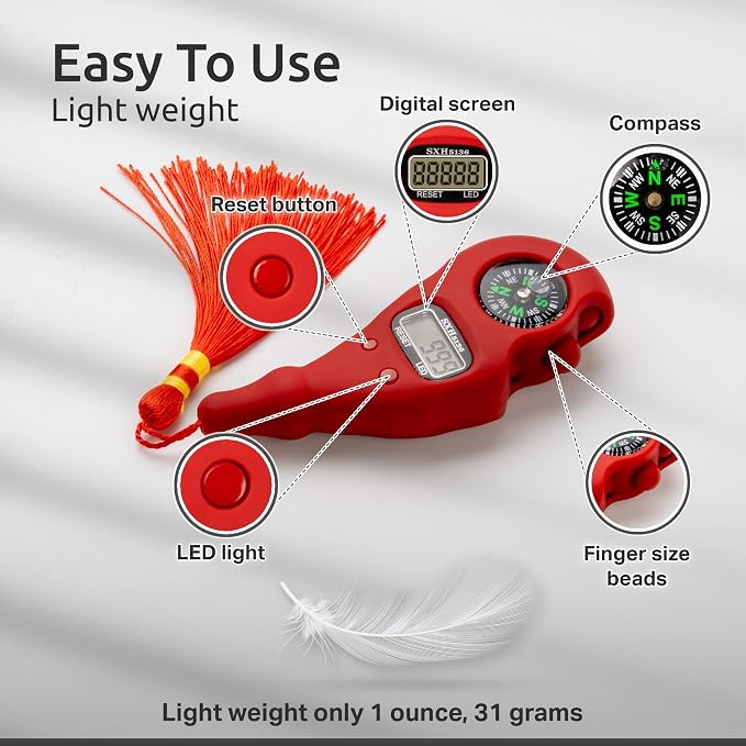 Digital Finger Tasbih with Compass & Night Light - Image 2