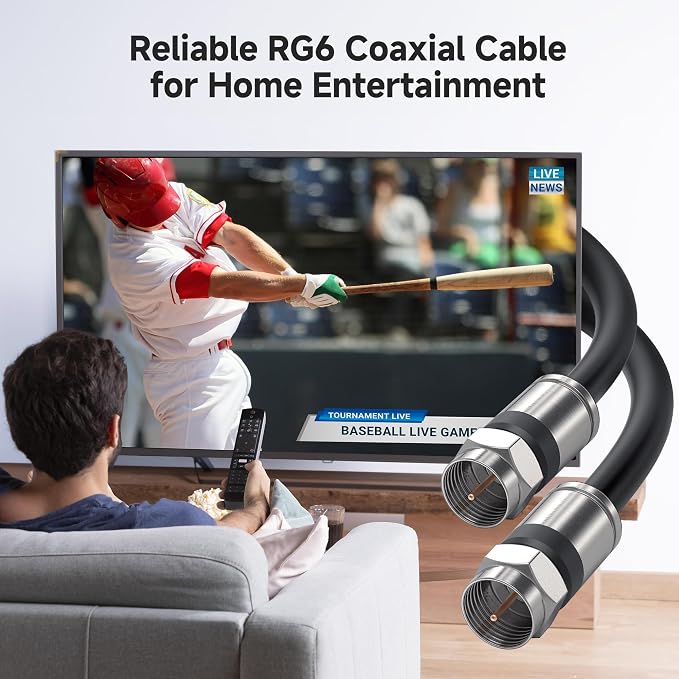 Cable Matters 3-Pack RG6 Coaxial Cable - 3ft - Image 2