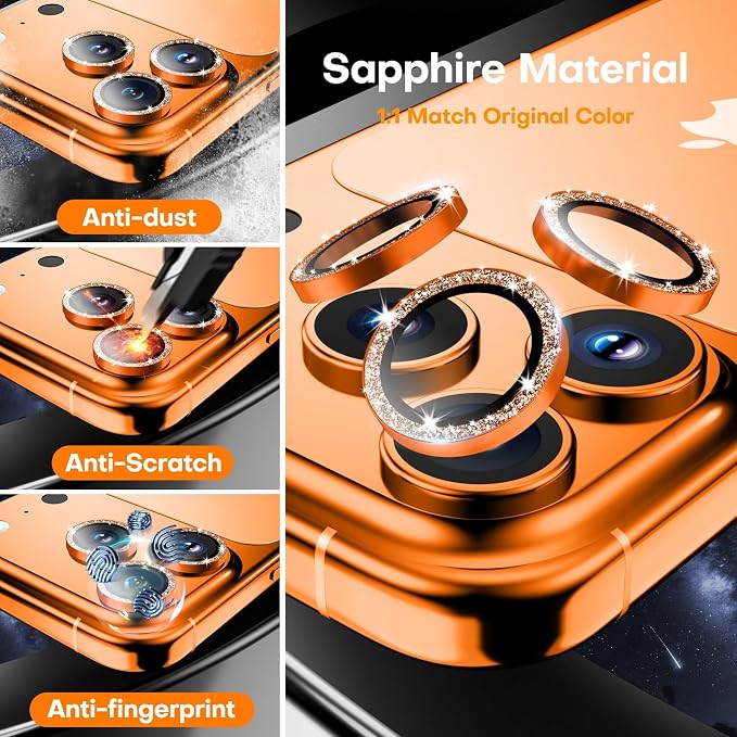 for iPhone 17 Pro/iPhone 17 Pro Max Camera Lens Protector, Tempered Glass - Image 3