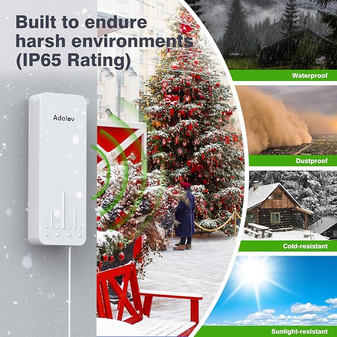 Adalov Wireless Bridge, 3KM 5.8G Point to Point Outdoor CPE, Long Range WiFi - Image 5