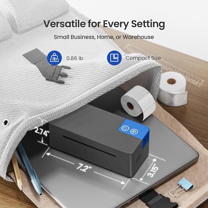 Bluetooth Thermal Shipping Label Printer, 4x6 Portable Thermal Label Printer - Image 5