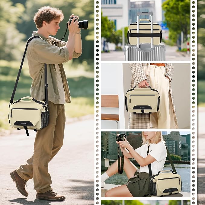 RAINSMORE Camera Bag, DSLR/SLR/Mirrorless Small Camera Sling Bag Waterproof - Image 7