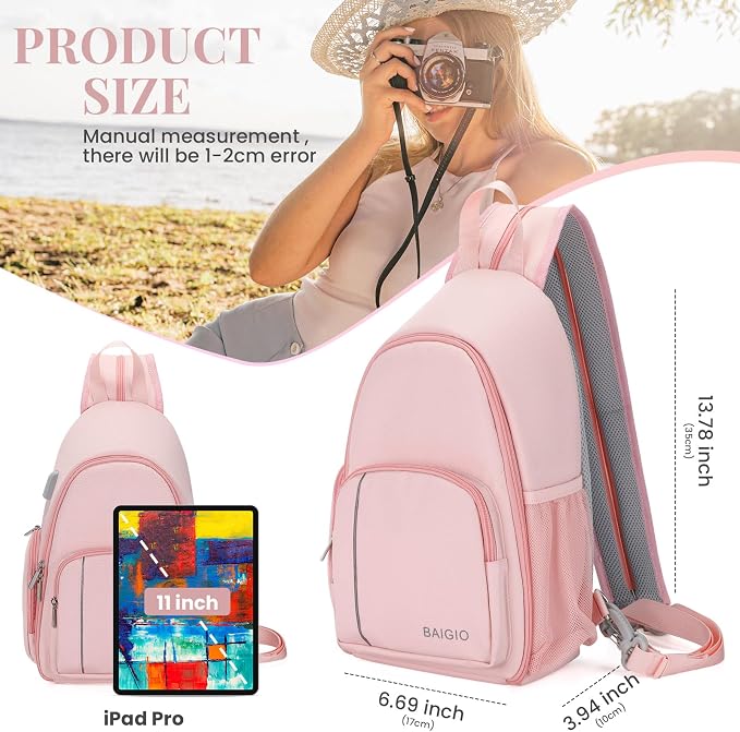 BAIGIO Camera Sling Bag Small Camera Backpack - Image 6
