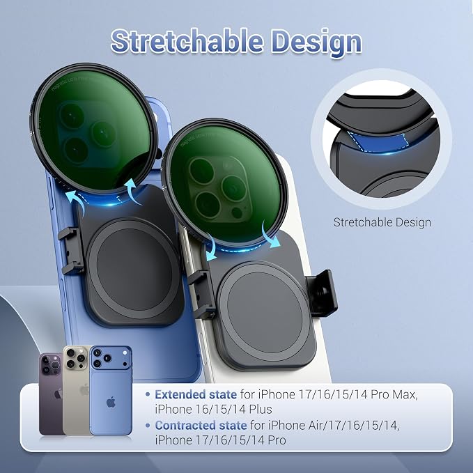 JJC 67mm CPL Filter for iPhone, Magnetic Circiular Polarizer Lens Filter Mount - Image 2