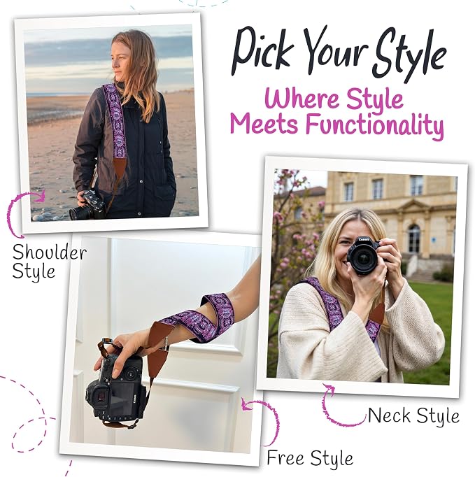 Art Tribute Camera Strap For Photographers Padded Universal Fit Neck Shoulder & - Image 6