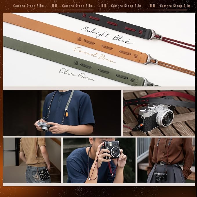 PGYTECH Camera Shoulder Strap Slim Vintage Style, Adjustable 32.2-53.5in Quick - Image 9