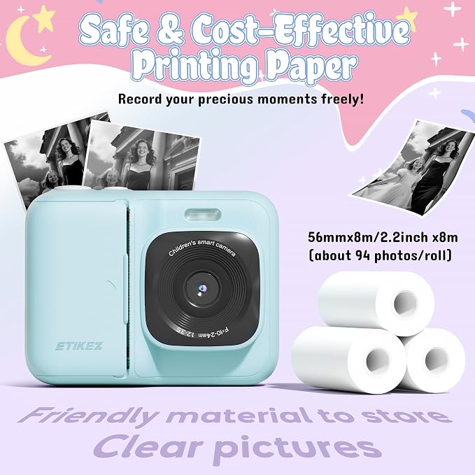 Kids Camera, 1080P Instant Digital Print Camera - Image 7