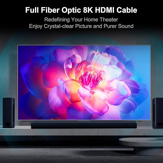 RUIPRO 8K Detachable Full Fiber Optic Armored HDMI 2.1 Cable 6FT, Ultra High - Image 8