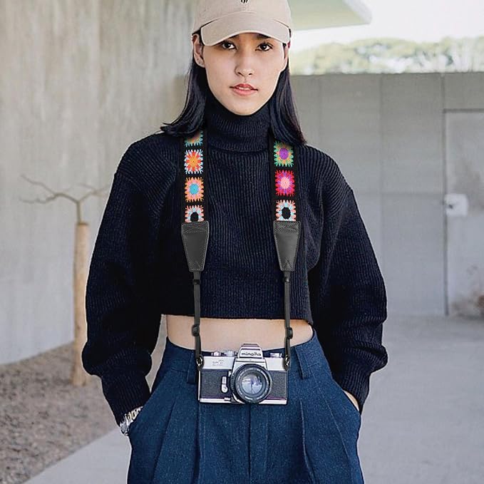 Padwa Lifestyle Colorful Crochet Camera Strap - Image 5