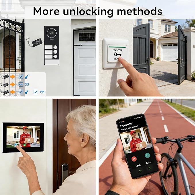 3 Units Apartment Video Intercom System, house video intercom. Wired Video - Image 9