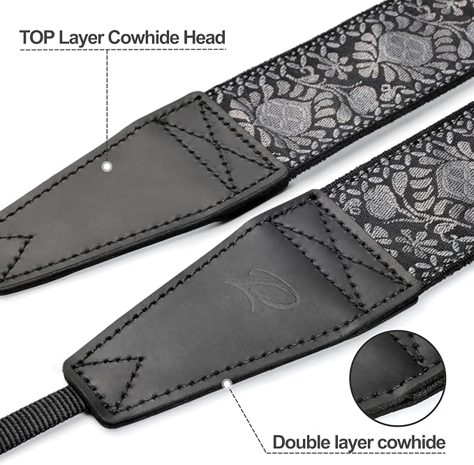 Padwa Lifestyle Gray Flower Camera Strap - Image 2