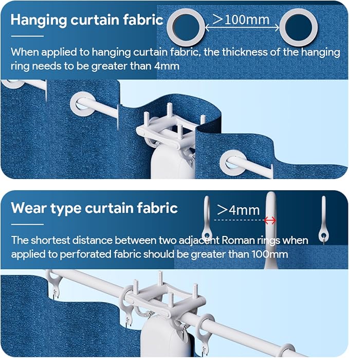Smart Motorized Curtain Opener and Closer Roman Rod Mounting Accessories - Image 5