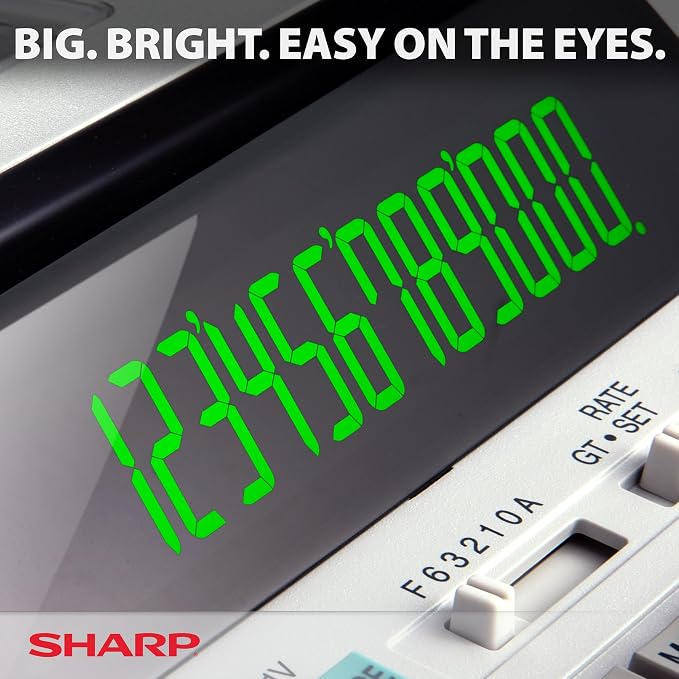 Sharp EL-1801V Ink Printing Calculator, 12-Digit LCD, AC Powered, Easy-to-Read - Image 4