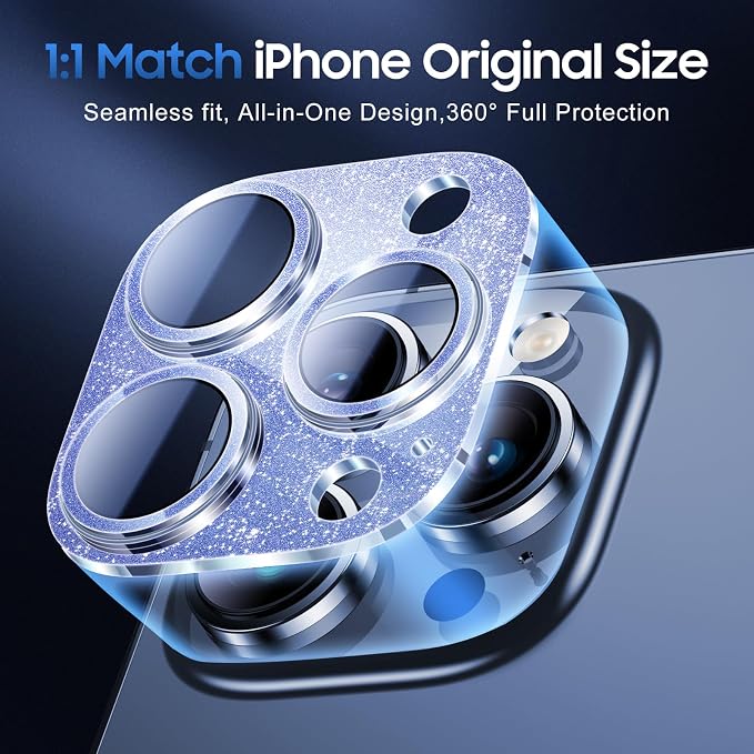 UniqueMe 3 Packs Compatible for iPhone 13 Pro Max/iPhone 13 Pro Camera Lens - Image 5