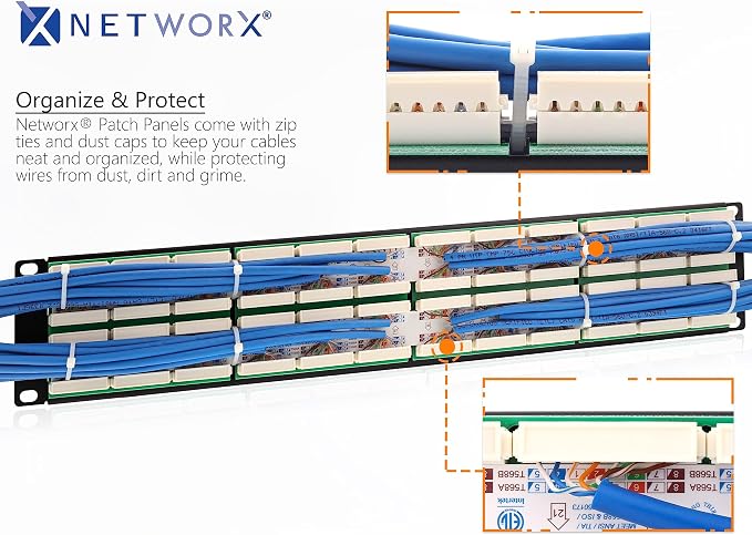 Networx Rackmount 2U 48 Port Network Patch Panel - Image 5