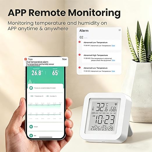 Smart WiFi Temperature Humidity Monitor: TUYA Wireless Temperature Humidity - Image 3