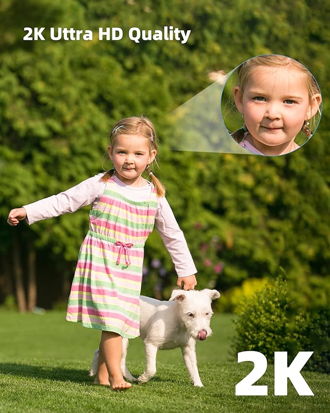 CKK 2K Security Cameras Outdoor, 2.4G/5G Security Cameras WiFi Outdoor - Image 2