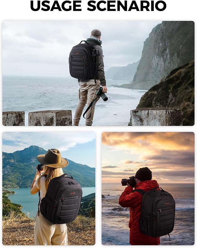 BAGSMART Camera Bag for Photographers, Professional Camera Bag Fits up to 15.6" - Image 6