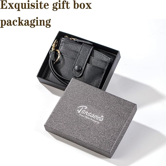 Keychain Wallet Wristlet Small Credit Card Holder Bracelet Key Chain Purse - Image 5