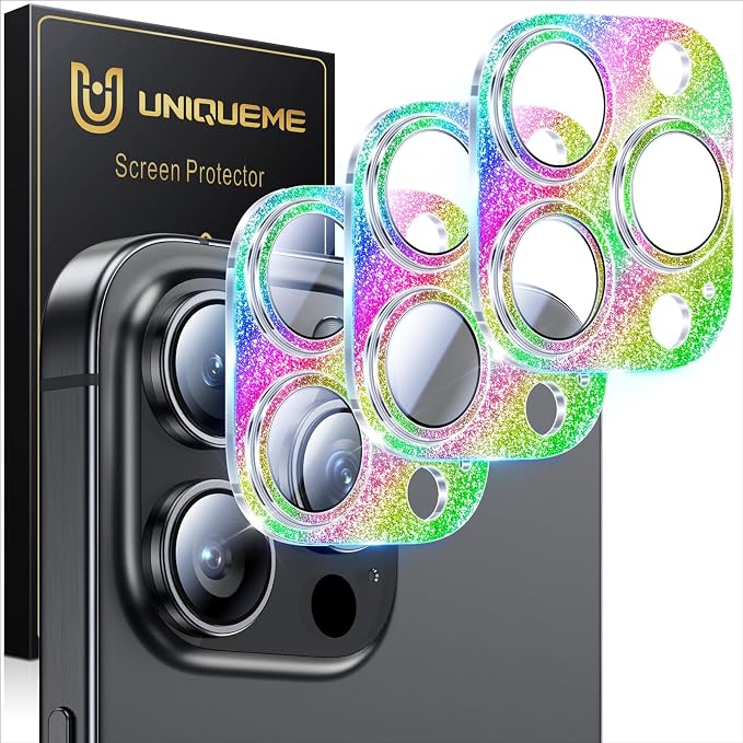 UniqueMe for 3 Pack iPhone 16 Pro/iPhone 16 Pro Max Camera Lens Protector by UniqueMe