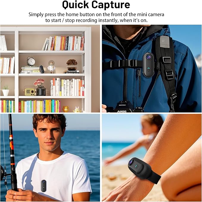 4K Mini WiFi Action Camera 32GB Thumb POV Portable Body Cam Wearable Video - Image 6