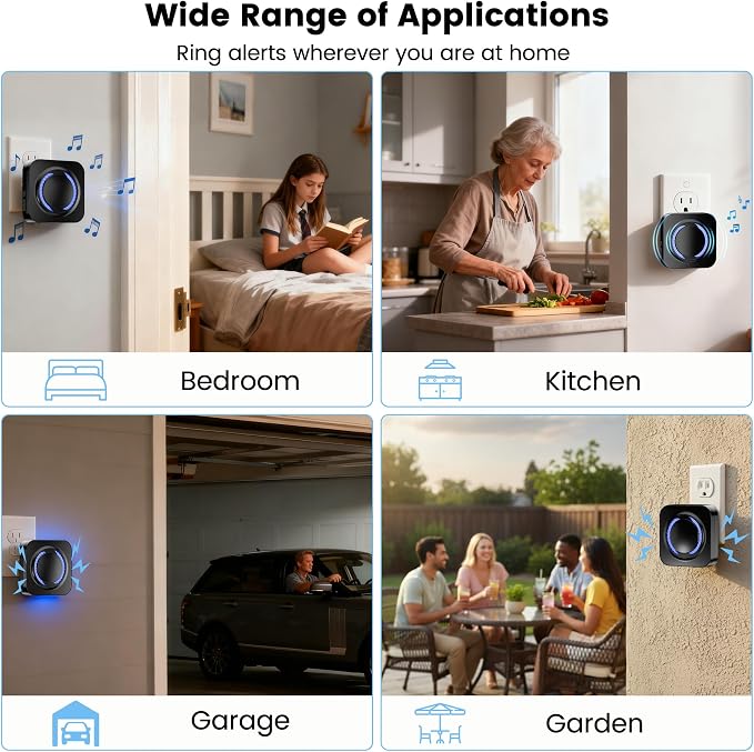 Smart Wireless Doorbell Chime for Ring, Google Nest - Image 6