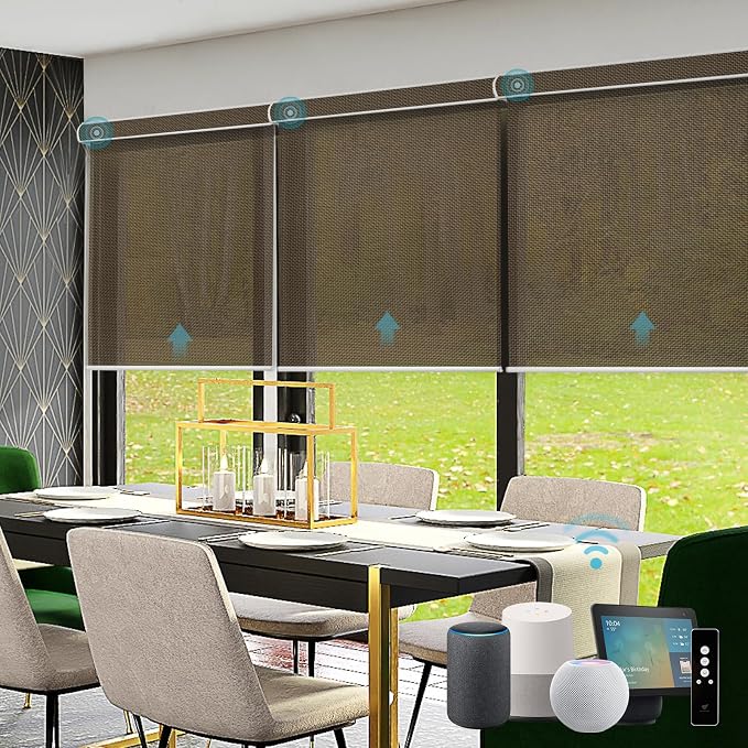 SmartWings Motorized Shades 5% Openness Work by SmartWings