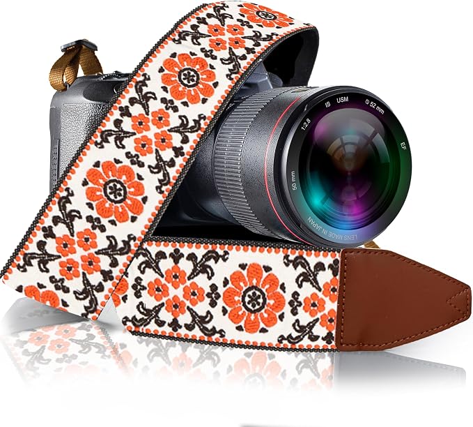 Camera Strap for All DSLR and Mirrorless Camera Including Binoculars. Neck by ArtTribute