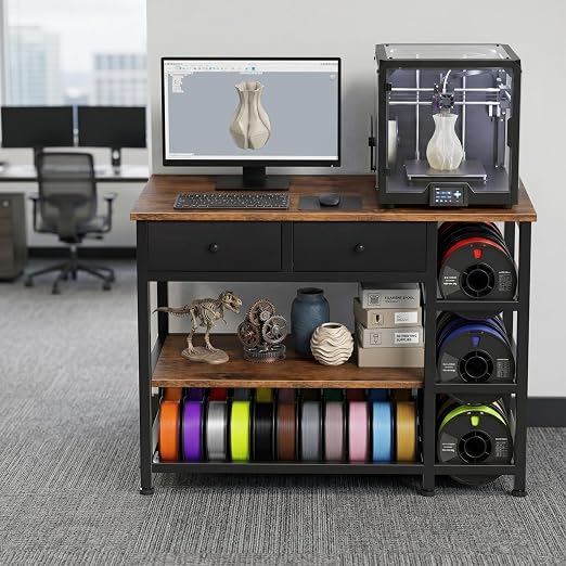 3D Printer Stand with Storage, 3-Tier Heavy Duty 3 D Printer Table Shelf with 2 - Image 2
