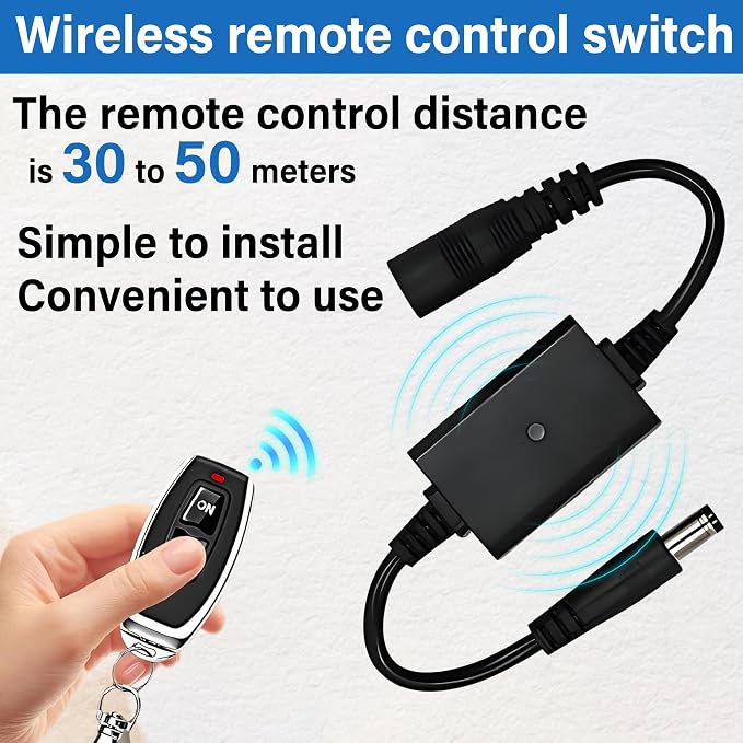 DC 3.6V-24V 5V Wireless Remote Control Switch 5.5 mm x 2.5 mm Plug 2 - Image 4