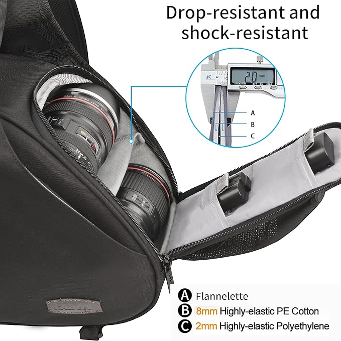 CADeN Camera Bag Sling Shoulder Bag Camera Case Waterproof - Image 4