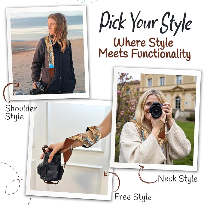 Art Tribute Travel Camera Strap World Map - Image 6