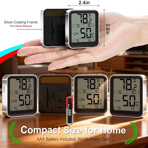 Antonki Room Thermometer Indoor Hygrometer Digital Temperature and Humidity - Image 5