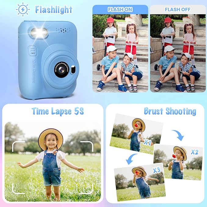 Kids Camera Instant Print, 3.0" HD 32MP Birthday Gifts - Image 4