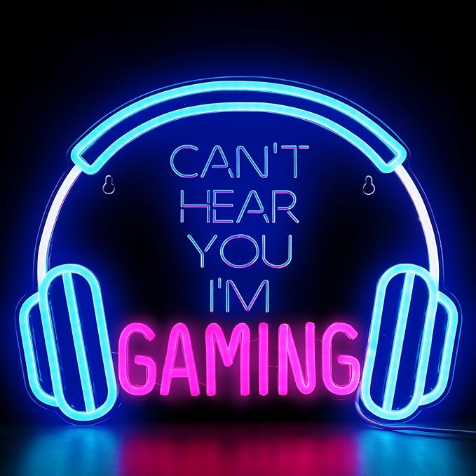 Kavaas Gamer Neon Sign, Neon Headphone Signs by Kavaas