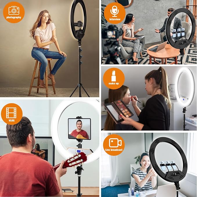 22"Ring Light with Stand, Ring Light Tripod - Image 4