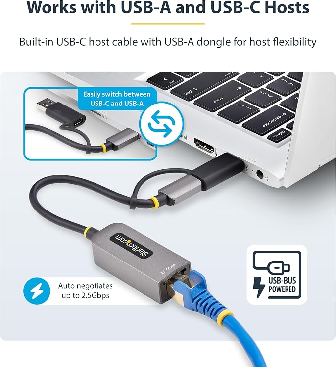 StarTech.com 2.5GbE USB-C to Ethernet Adapter - Image 3