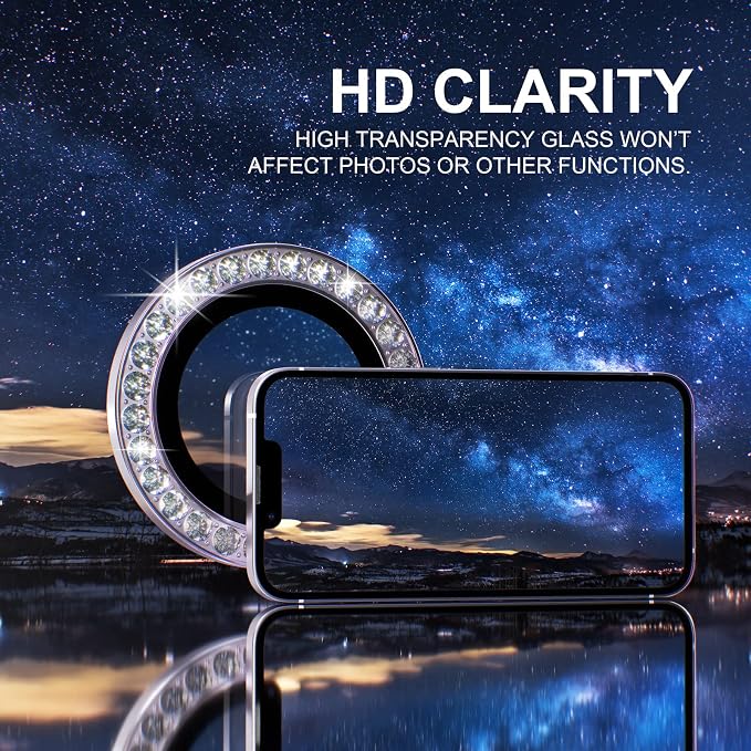 Choiche Compatible for iPhone 14 /iPhone 14 Plus Camera Lens Protector Bling - Image 5