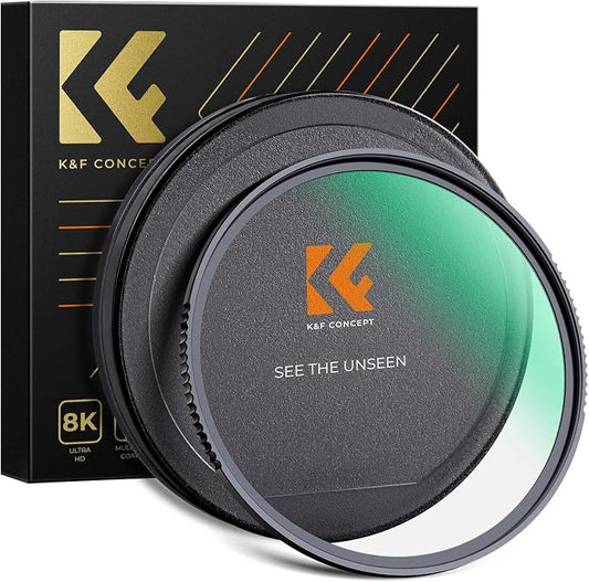 K&F CONCEPT 77mm MC UV Protection Filter Shockproof Tempered Optical Glass by KFCONCEPT