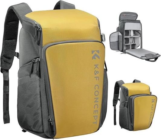 K&F CONCEPT Professional Camera bag Backpack 25L Large Capacity Camera Case by KFCONCEPT