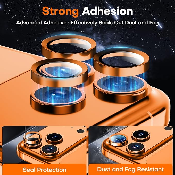 for iPhone 17 Pro/iPhone 17 Pro Max Camera Lens Protector, Tempered Glass - Image 2