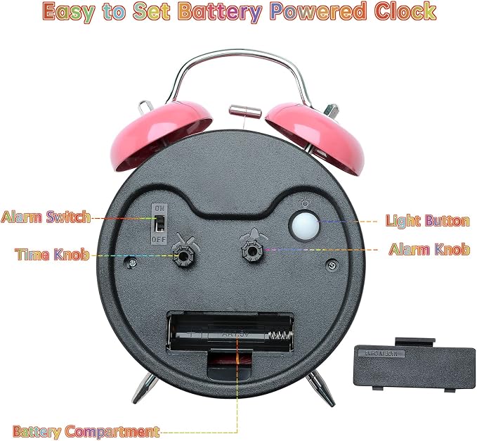 Peakeep Loud Analog Alarm Clock - Image 5