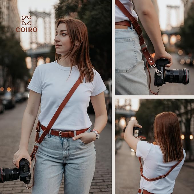C Coiro Leather Camera Strap Crossbody - Image 7
