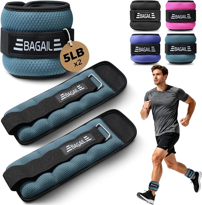 BAGAIL Ankle Wrist Weights for Women & Men, One Pair of 1/2/4/6/8/10 LBS by BAGAIL