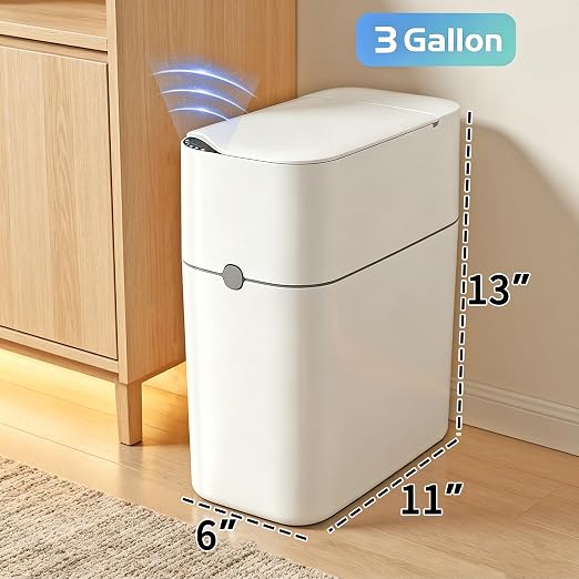 Motion Sensor Bathroom Trash Can, Automatic Touchless Smart Garbage Bin - Image 3