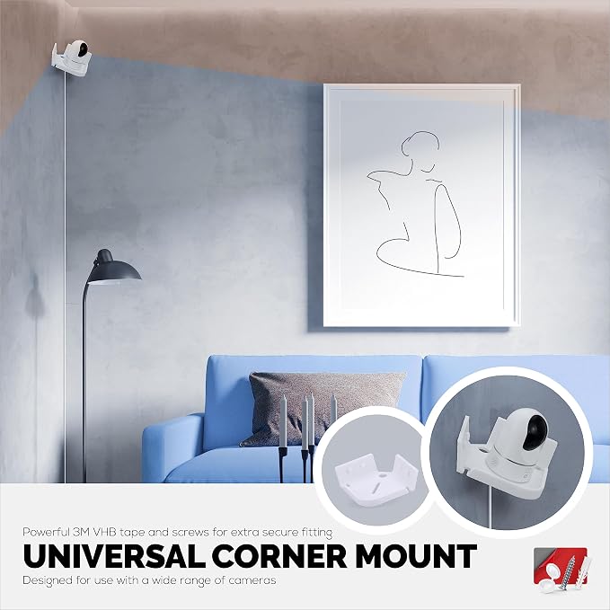 BRAINWAVZ Drill Free Tilted Corner Wall Mount Small Shelf - Image 4