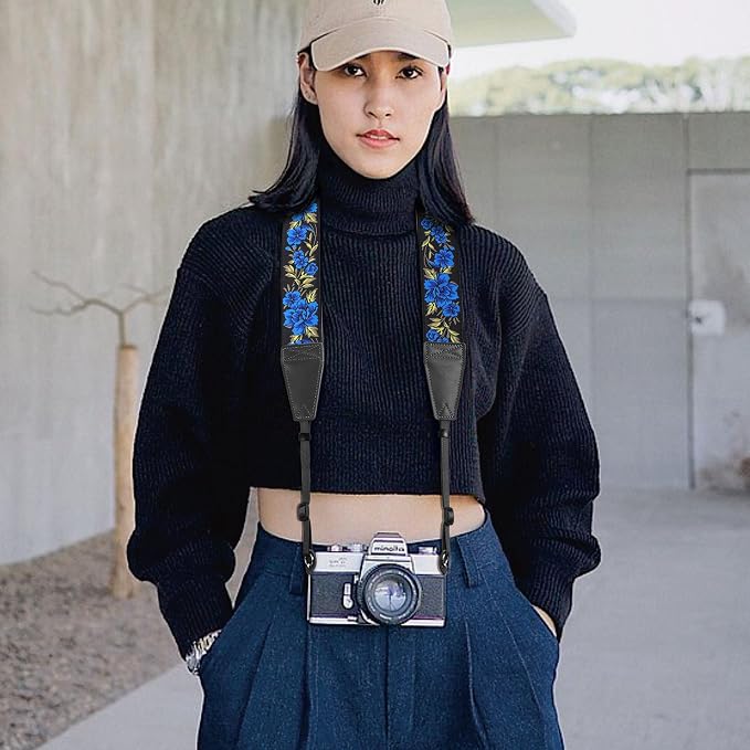 Padwa Lifestyle Blue Rose Camera Strap - Image 5
