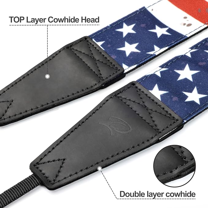 Padwa Lifestyle American Flag Print Camera Strap - Image 2